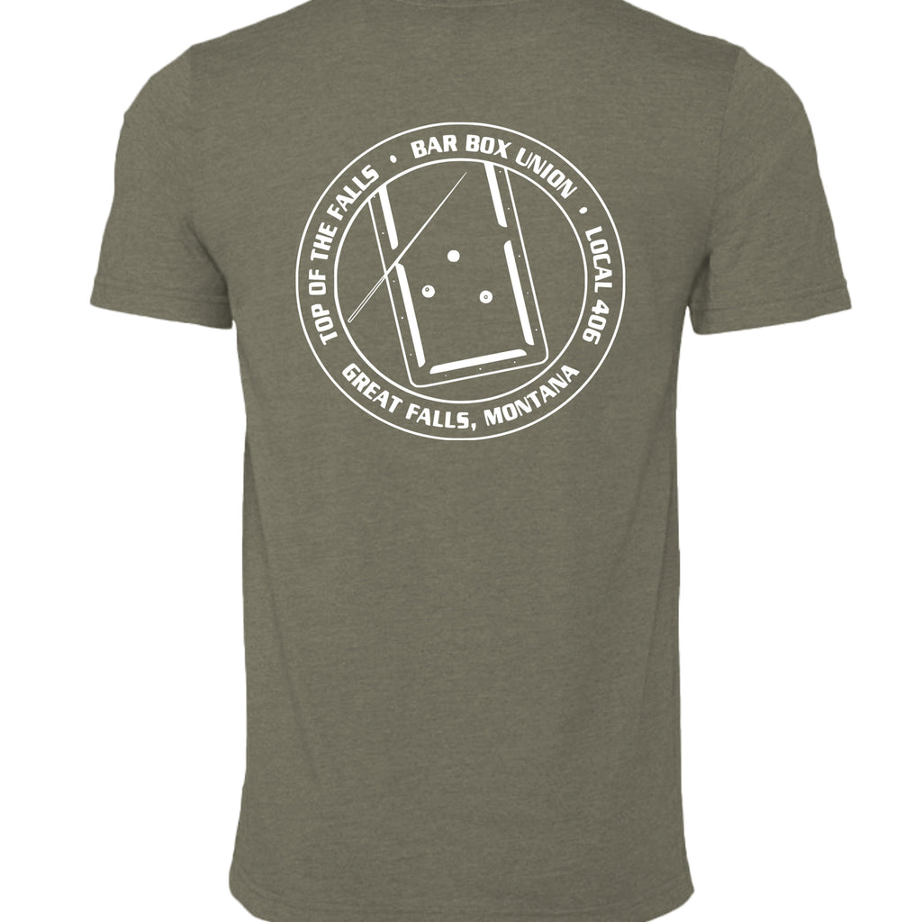 Heather Military Green - 3001CVC - BACK