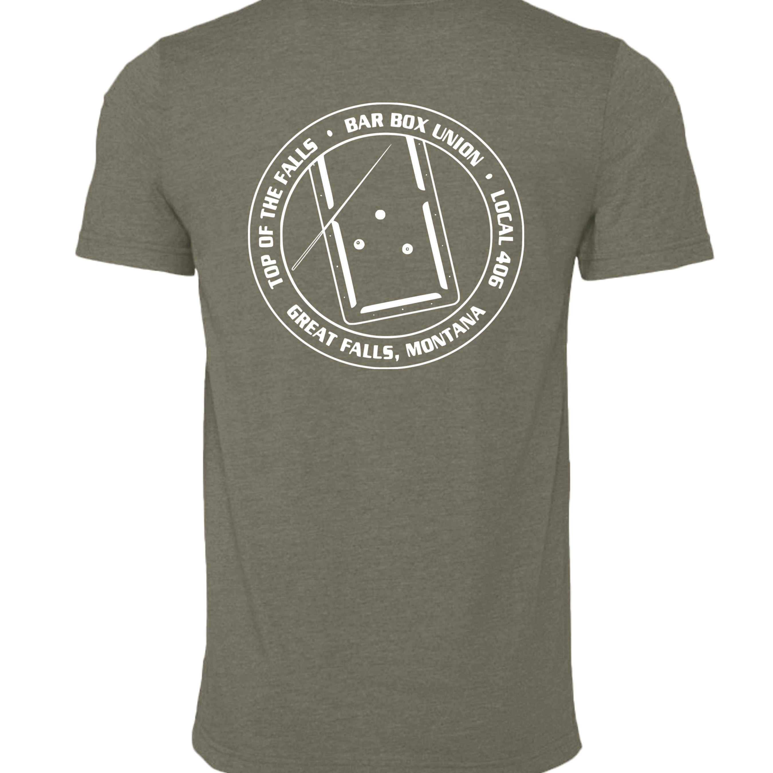 Heather Military Green - 3001CVC - BACK