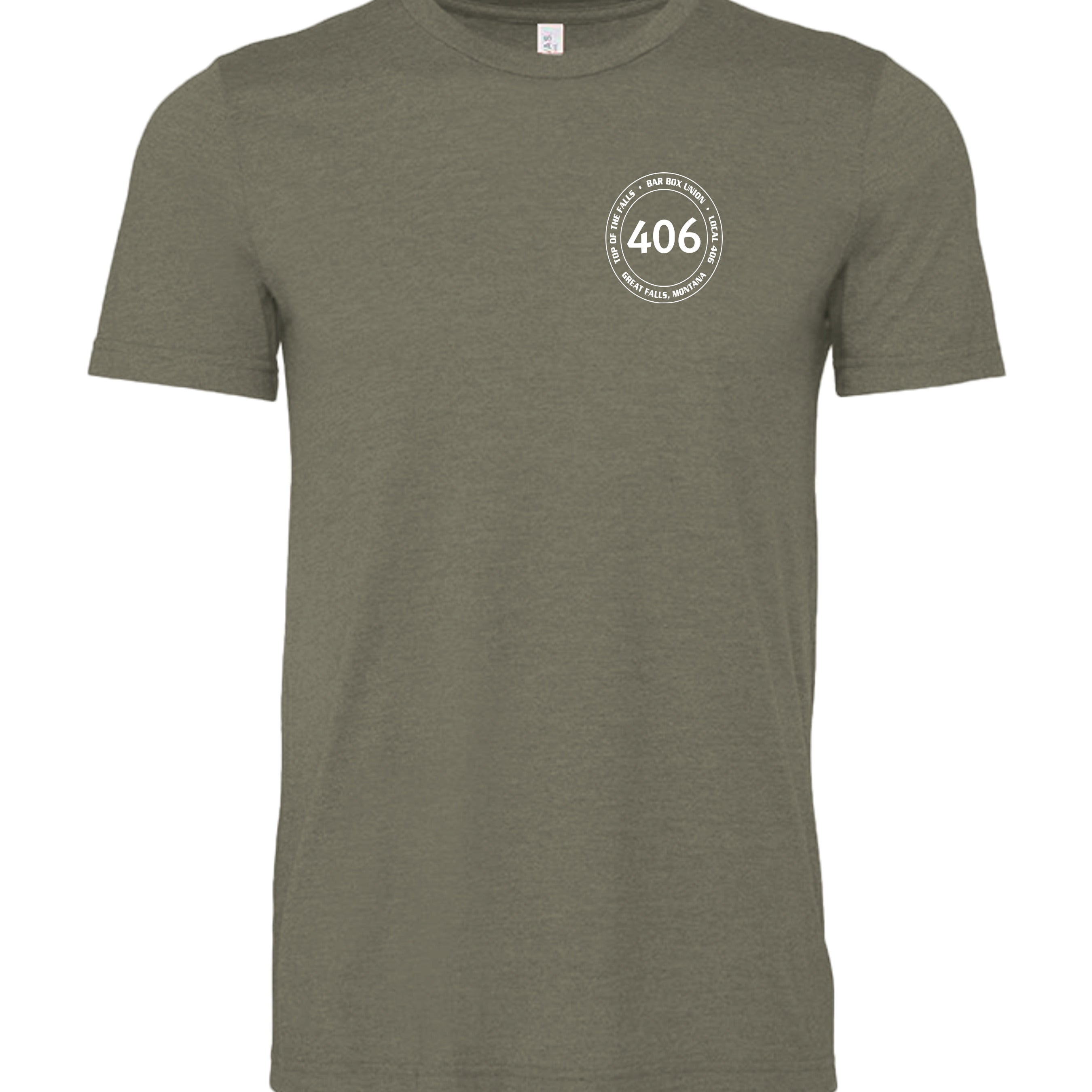 Heather Military Green - 3001CVC - FRONT