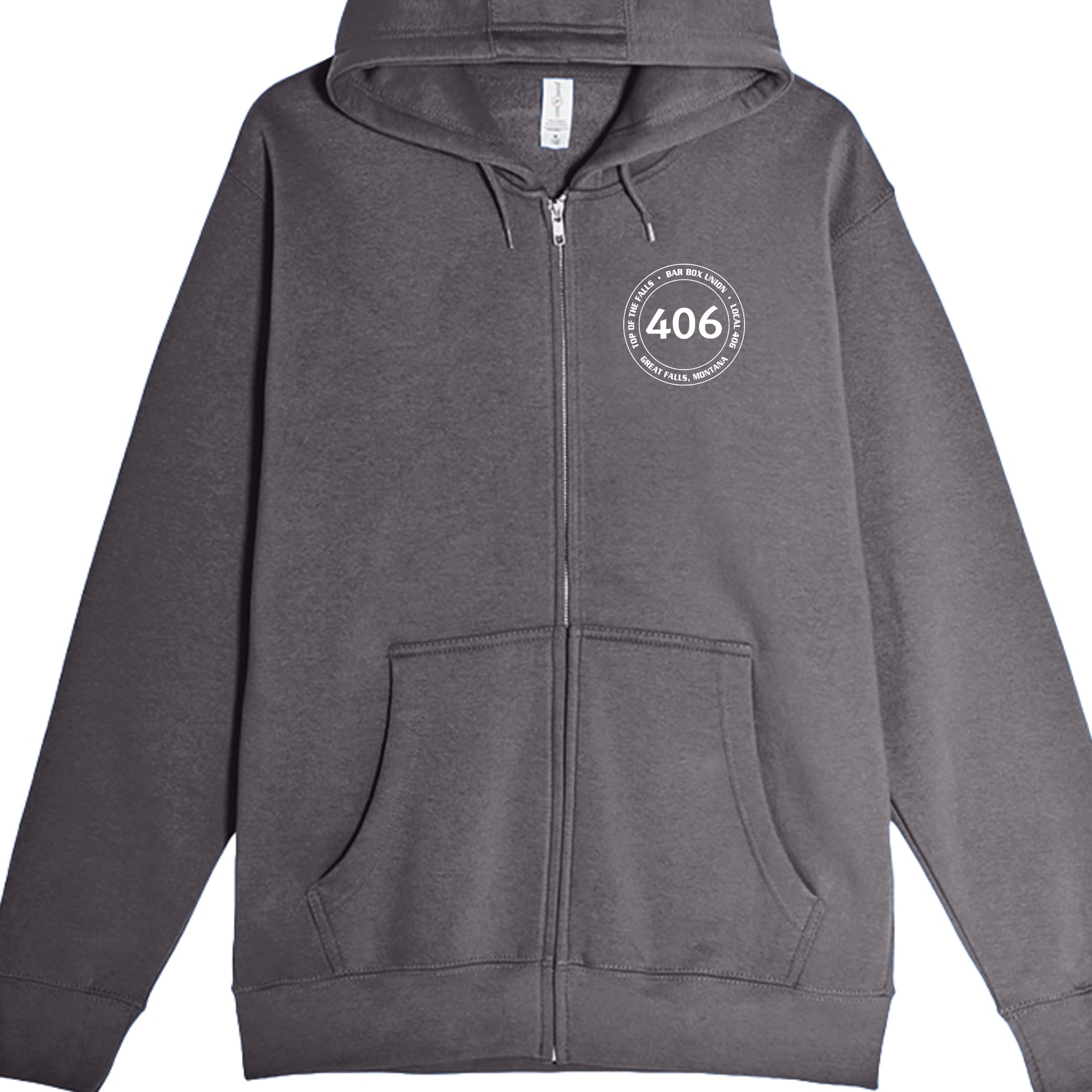 CHARCOAL HEATHER - LS14003 - FRONT